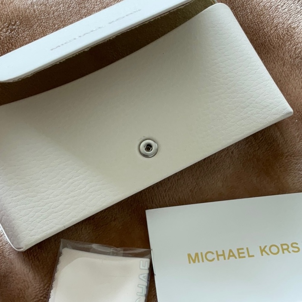 Michael Kors white leather case